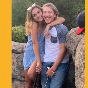 Short blue/flower dress